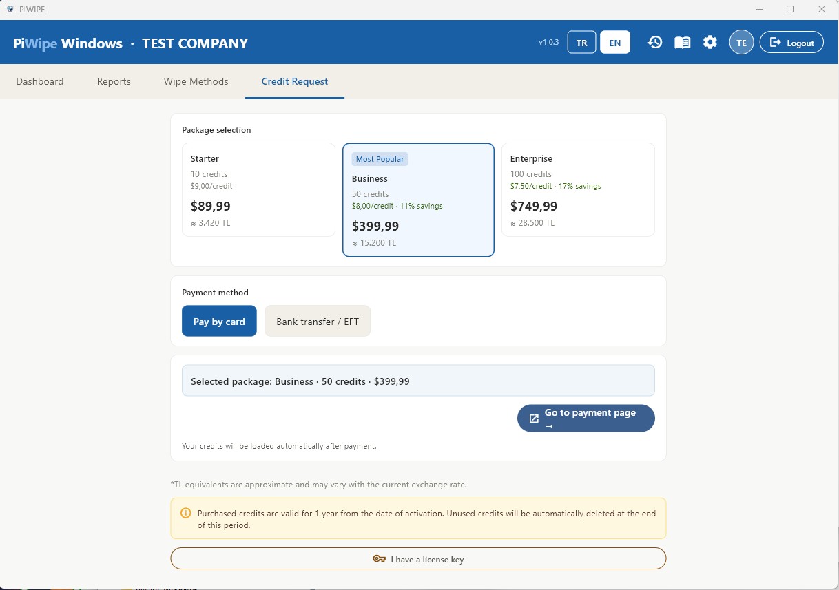 Credit Request